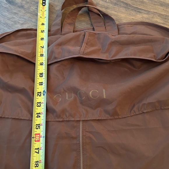 Gucci Medium Brown Fabric Zippered Dust Cover Garment Bag - Picture 8 of 9